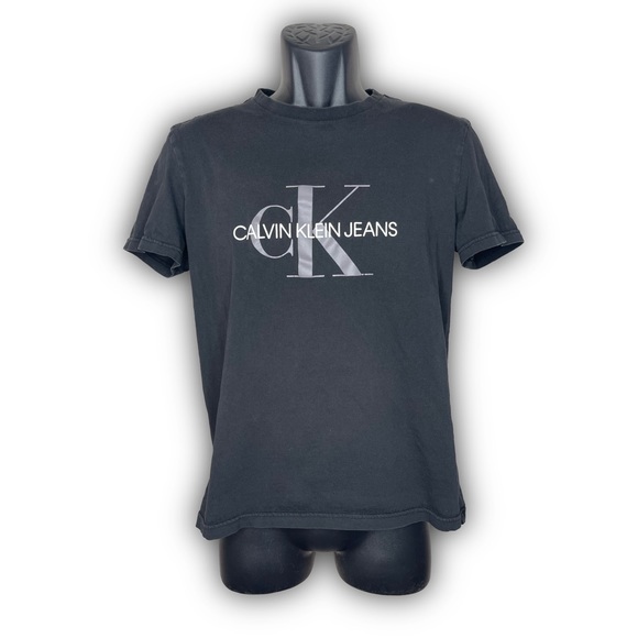Calvin Klein Jeans Black Logo Short Sleeve Tee Shirt - Picture 5 of 6